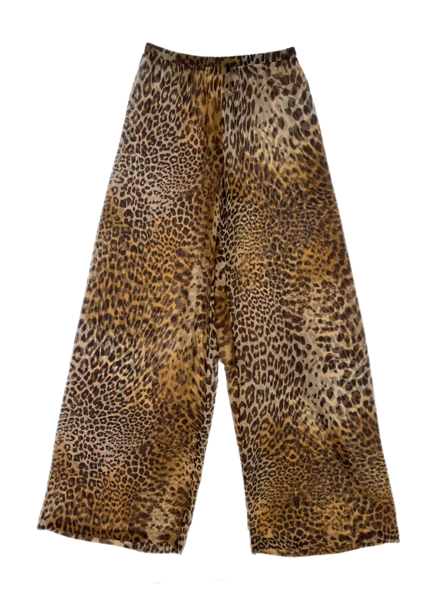 Try Pants in Leopard Silk Chiffon